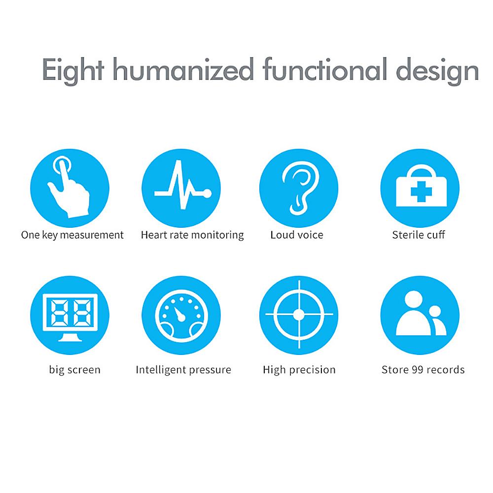 JZ256A Монитор артериального давления на плече с большой манжетой/режимом 2 пользователей/3-цветным индикатором подсветки/ЖК-экраном Автоматический монитор АД