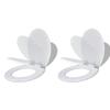 VidaXL Toilet Seat and Soft Close Lid 2pcs MDF White