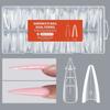 256Pcs/Box Transparent Nail Sandwich Dual Form DIY Tips Nail Extension Form New Nail Tips