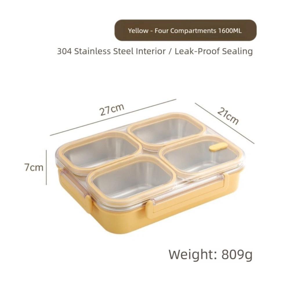 2/3/4 Gird Lunch Box Divided Food Storage Box Rectangle Food Container  Student/Woker