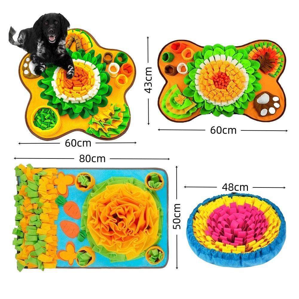 Pet Feeding Toy Slow Eating Polyester Puppy Sniff Mat Durable Large Size Pet Scent Pad Food Dispensing for Dog Training