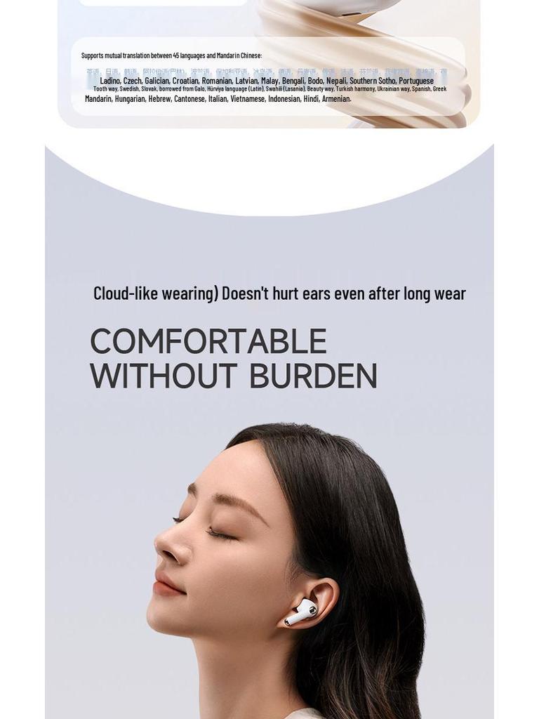 Xiao Du T200 Полностью беспроводные спортивные Bluetooth-наушники с активным шумоподавлением и одновременным переводом.