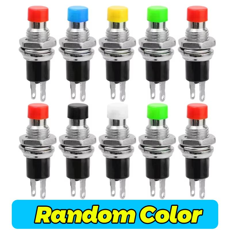 100-5PCS 2Pins Momentary Push Button Switch Reset Jog Lock Free Switch 3A 220VAC SPST Mini Pushbutton Normally Open Wholesale