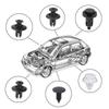 100pcs Auto Fastener Clip Car Fender Push Retainer Pin Rivet Bumper for Door Trim Panel Retainer Black White for All Car
