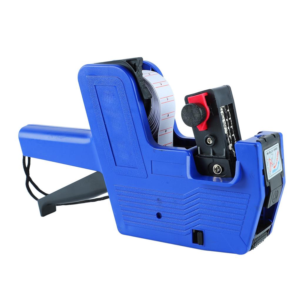 8-значный цифровой ценник с 3 рулонами этикеточной бумаги, 2 чернильных колеса, прозрачный принтер для печати цен