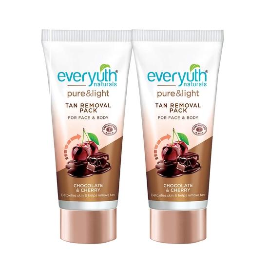 Маска для лица Everyuth Naturals Chocolate & Cherry Tan Removal, 50 г (Упаковка из 2 шт.)