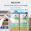 Долговечный незапотевающий спрей для морозильников и холодильников без протирания для стекла витрин