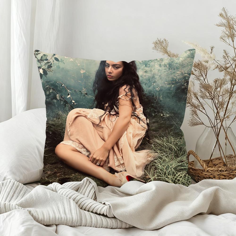 Singer CCharli Xcx Wuthering Heights Pillow Case Bedroom Sofa Living Room Backrest Decoration Square Cushion Nap Time