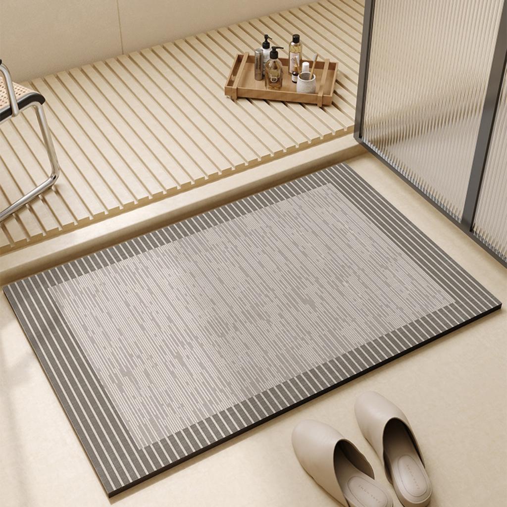 Diatom Printing Bathroom Thickening Mat Bath Non-slip Carpets In Wash Basin Bathtub Side Floor Rug Shower Room Doormat Memory Foam 3D Pad