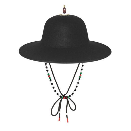 Черная шляпа от солнца Традиционная шляпа костюма летучей рыбы Широкие поля Защита от УФ-лучей Рыбалка Идол Косплей Кепка Головной убор