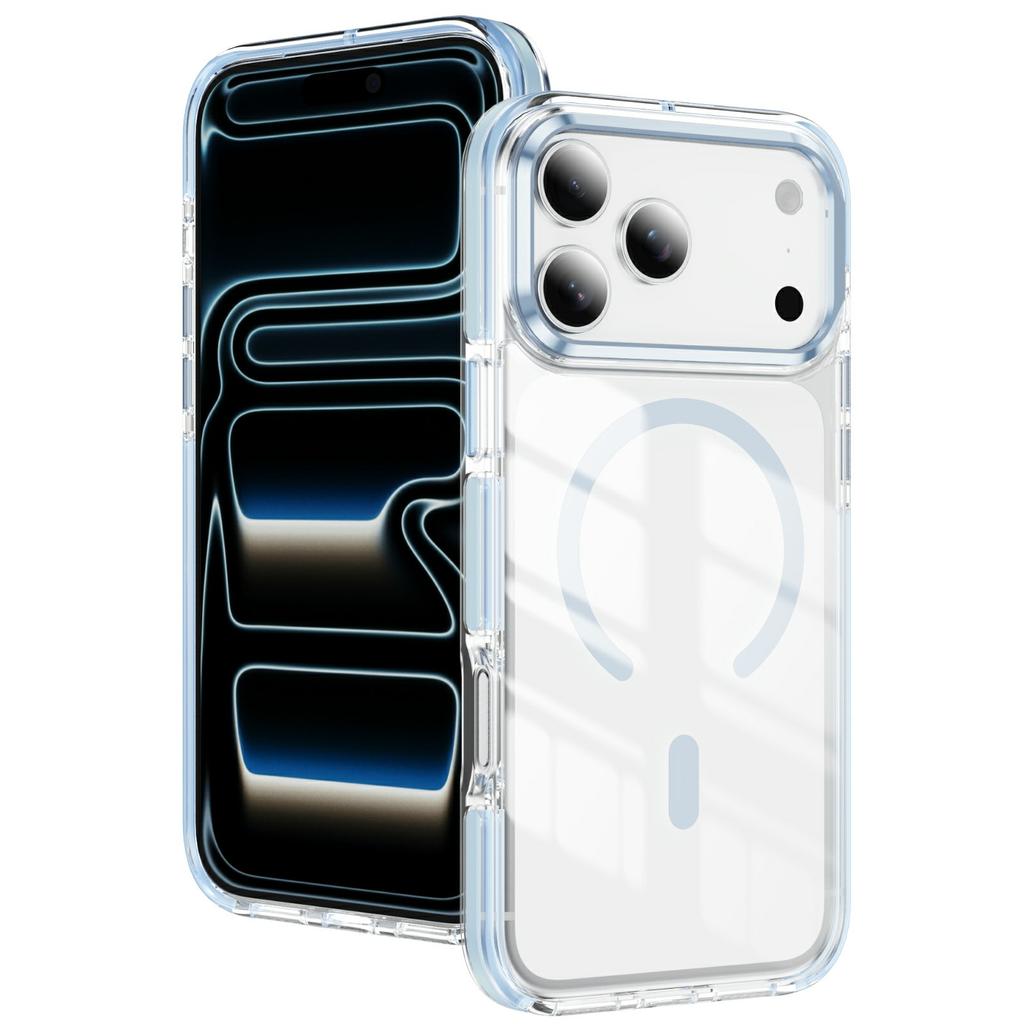 For iPhone 17 Pro Max Case Compatible with MagSafe TPU PC Acrylic Shockproof Clear Phone Back Cover
