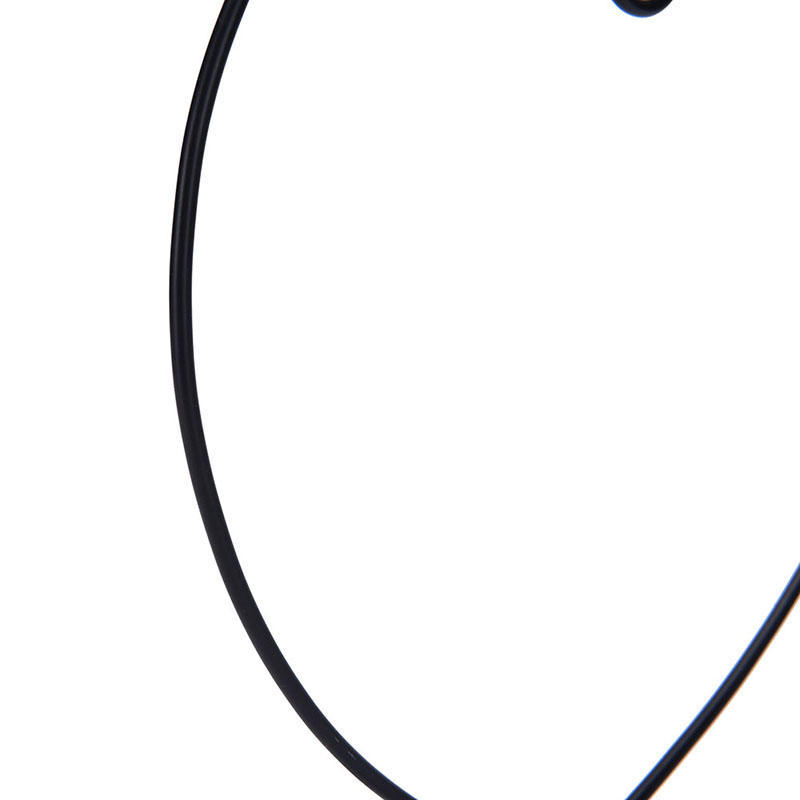 Black Heart-Shaped Iron Hanging Plant Glass Vase Terrarium Stand Holder