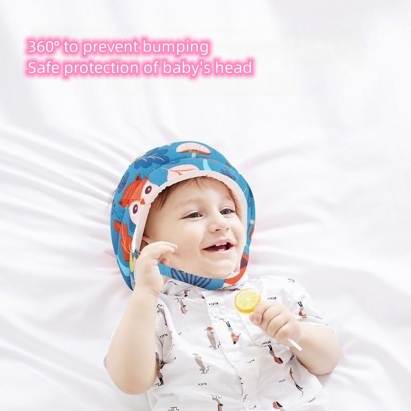 Защитная шапка для головы малыша. Подходит для детей от 10 до 36 м. Учитесь ходить, чтобы не ударяться. Чистый хлопок. Удобен. Дышащий. Легкий.