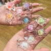 10Pcs Glow-In-The-Dark Transparent Sequin Resin Turtles Brightly Colored Mini Decorations Desktop Ornaments Trendy Toy Decor