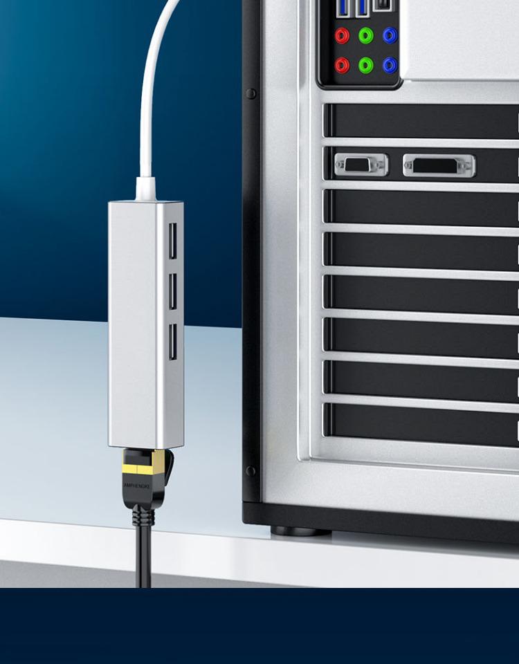 USB to RJ45 Gigabit Network Adapter, Type-C to Ethernet Cable Converter