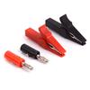 4Pcs 55Mm Alligator Clip + 4Mm Banana Plug Test Probe Plug Cable Clips