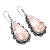 Scolecite Handmade 925 Sterling Silver Jewelry Earring 2.29" L2c56