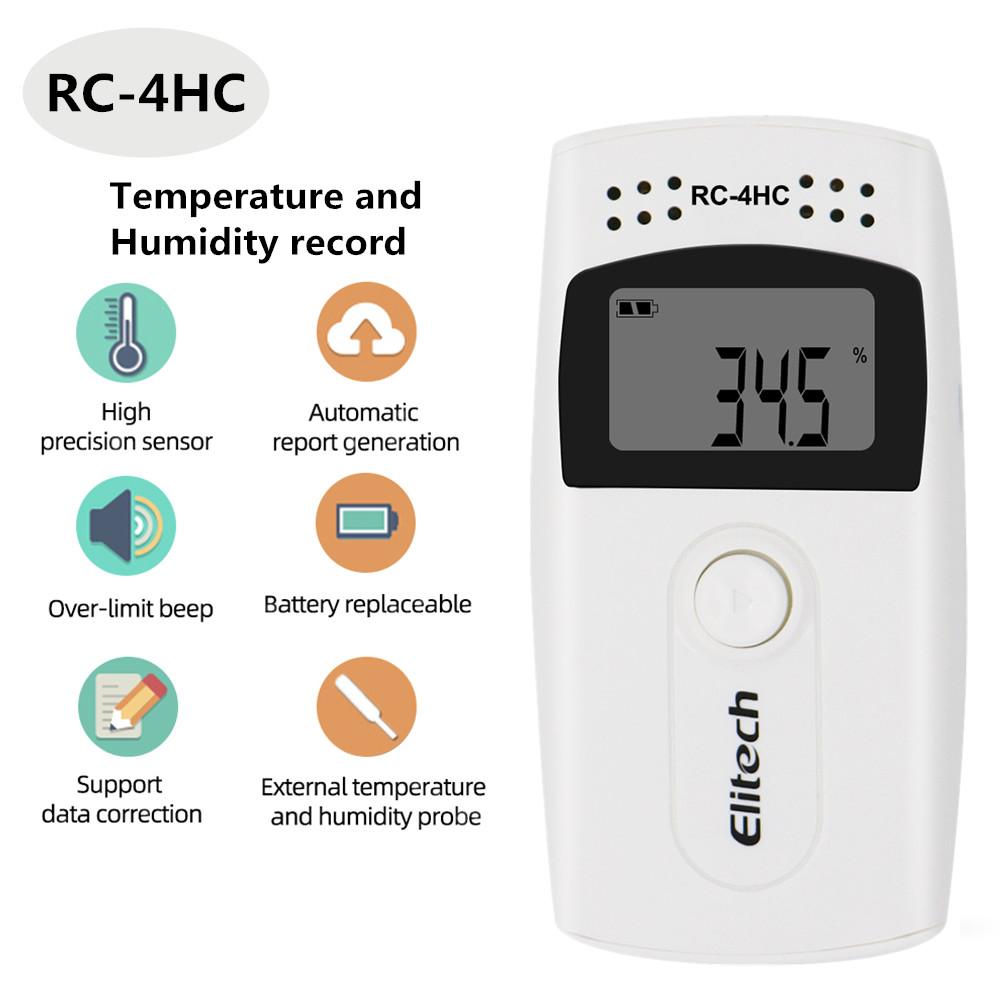 Мини USB Регистратор данных температуры RC-4/4HC/5/5+/GSP-6 Цифровой 16000 точек Влажность Внутренний датчик Высокоточный регистратор