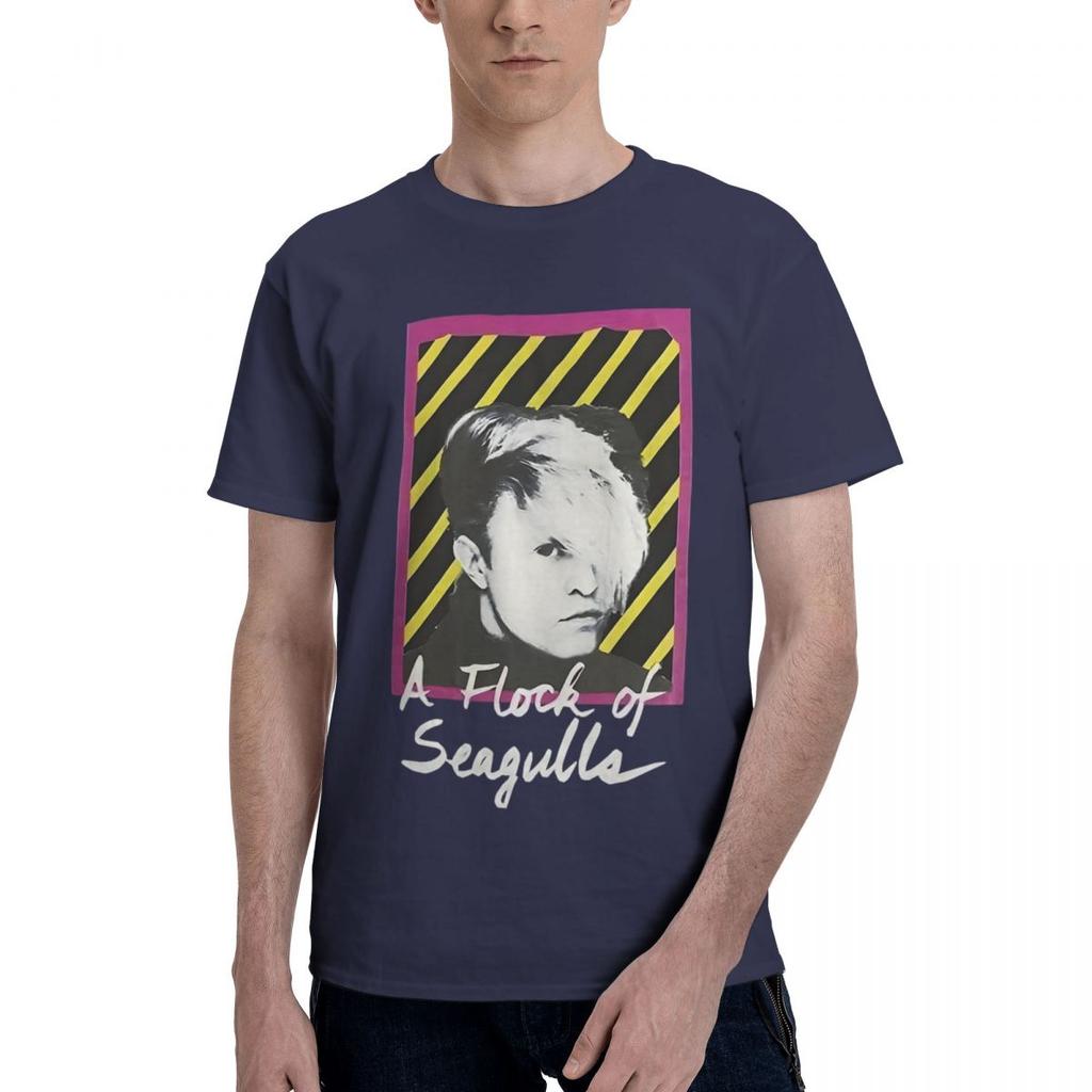 A Flock Of Seagulls 100 Cotton Casual Breathable Confortable Shirt Funny Mens TShirt Mens Gifts