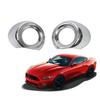 Chrome Front Fog Light Lamp Trim Cover Ring Decal for Ford Mustang 2015-18 Pair