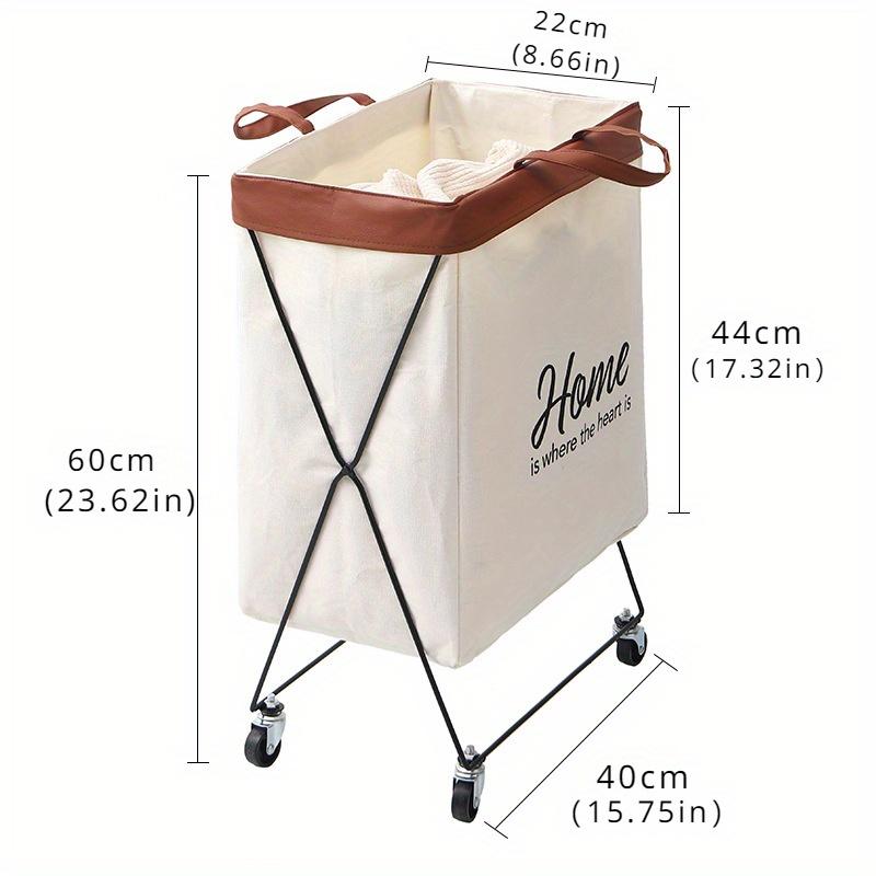 1pc Dirty Clothes Hamper, Foldable Storage Basket with Pulley Laundry Basket, Washable Cotton and Linen Household Storage Dirty Clothes Basket
