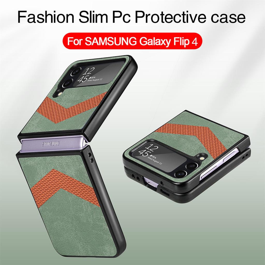 Роскошный складной кожаный чехол с защитой от пота для Samsung Galaxy Z Flip 4 5g Zflip4 Flip4, защитный чехол для телефона с защитой от падения