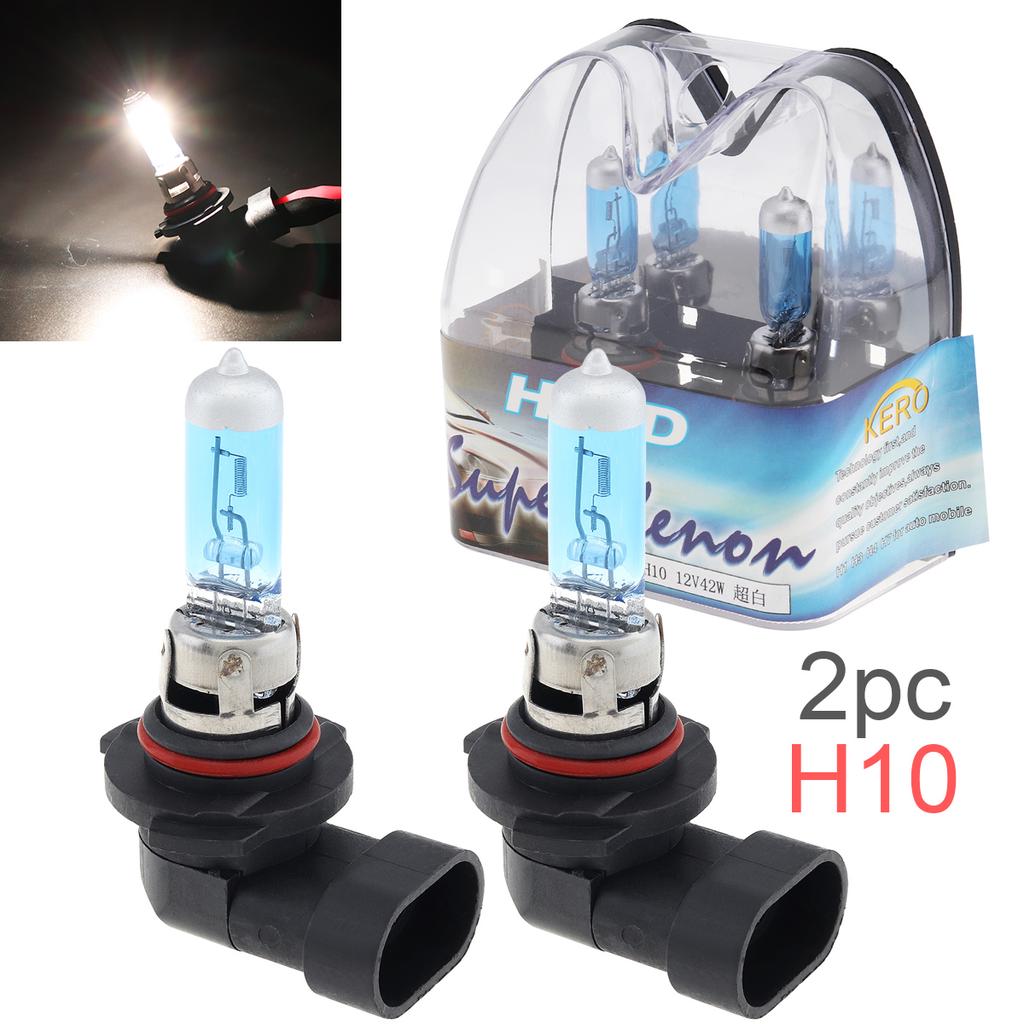 2pcs 12V 6000K White Light Super Bright Car Xenon Halogen Lamp Auto Front Headlight Fog Bulb