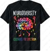 Neurodiversity Brain Autism Awareness ASD ADHD Unisex Women Aesthetic TShirt Summer Unisex Casual Cotton Streetwear Cool Tops