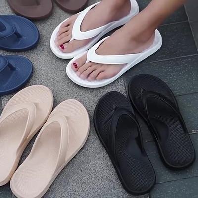 Шлепанцы на плоской подошве, Уличные удобные сандалии для пляжа на мягкой подошве, Шлепанцы на плоской подошве