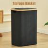 Slim Laundry Hamper Dirty Clothes Basket with Lid Large Capacity Handle Design Foldable