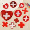 Embroidery Label Shoes and Hats Heart-shaped Cross Round Badge Embroidery Sticker Patch Sticker Clothing Accessories Cloth Sticker