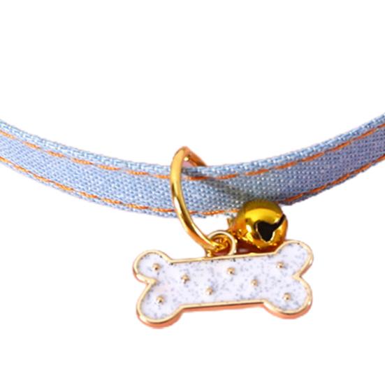 Ошейник для щенка, милый кулон в виде кости лапы, регулируемая пряжка, ожерелье для кошек и собак, декоративный ошейник