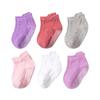6 пар хлопковых нескользящих носков для девочек для малышей, детей, младенцев, для занятий в помещении, для обучения ходьбе, носки до щиколотки