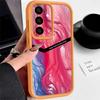 Ретро Чехол с Мраморным Узором для Samsung S26 S25 Ultra S24 S23 S22 Plus S21 FE A54 A15 A35 A55 A16 A36 A56 A17 A27 A37 A57 Ударопрочный Бампер Мягкая Крышка