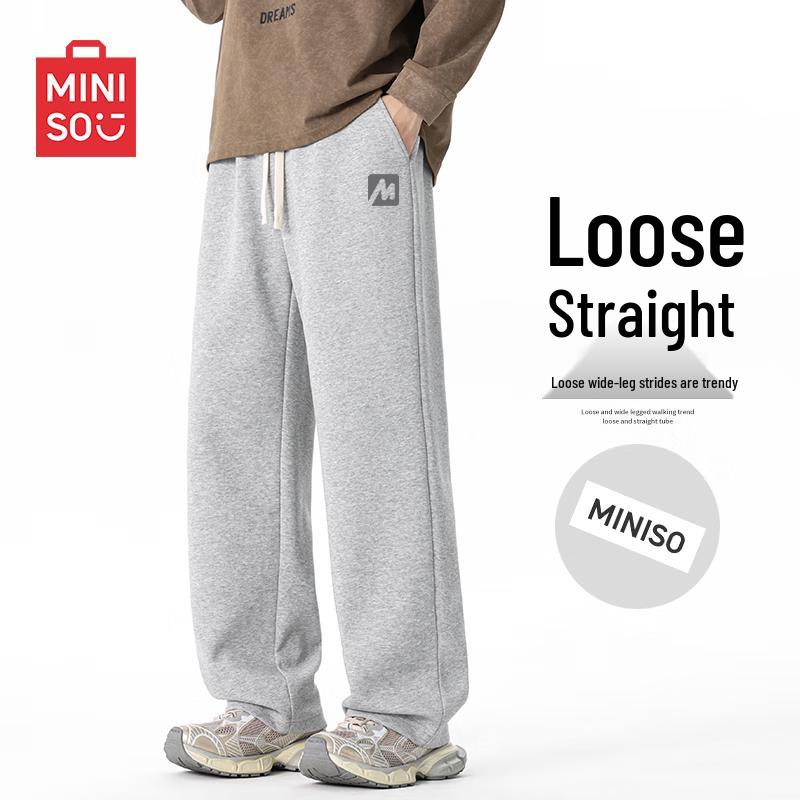 MINISO Men's Straight-Leg Cotton Blend Sweatpants