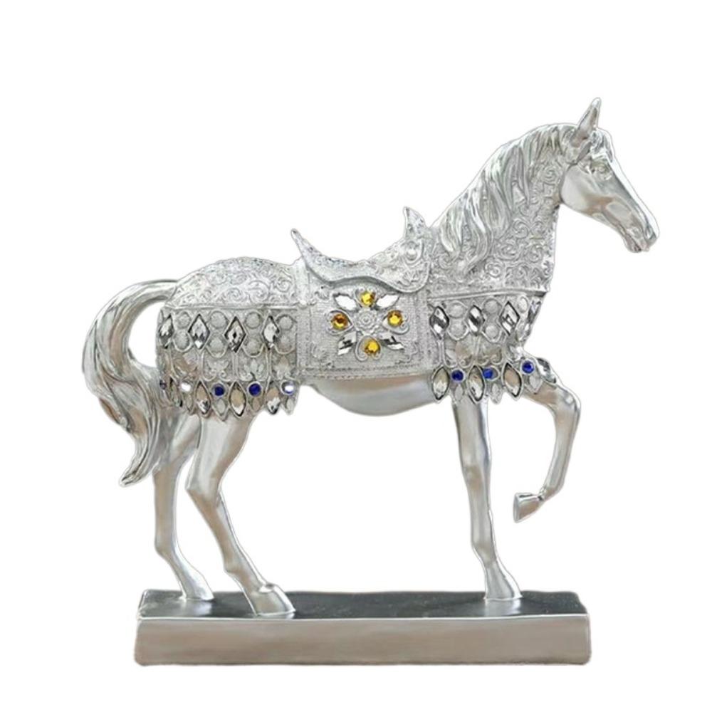 Modern Horse Ornaments Resin Miniatures Figurine Desktop Ornament Horse Statue New Year