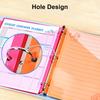 8Pcs Tab Binder Dividers with Pockets Colorful Workbook Divider Tabs Easy Classification 3 Hole Punch Loose Leaf Paper Storage Folders