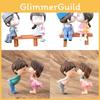 Delightful Kissing Couple Dolls For Handicraft Micro Garden Ornamentation