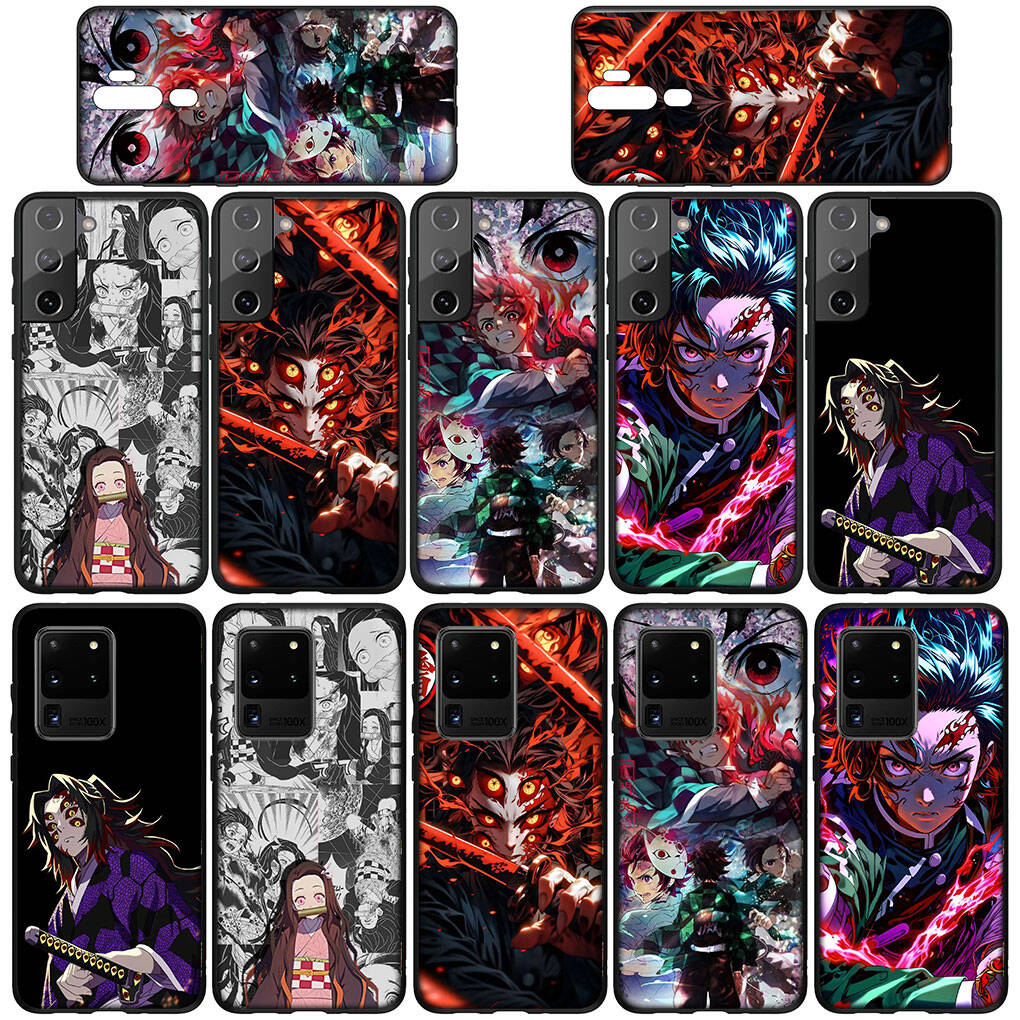 for Motorola Moto Edge 70 60 50 G54 G86 Samsung Galaxy S25 iPhone 17 16 15 Redmi Note 14 13 Pro Max Phone Case Demon Slayer Kamado Tanjiro Kokushibo