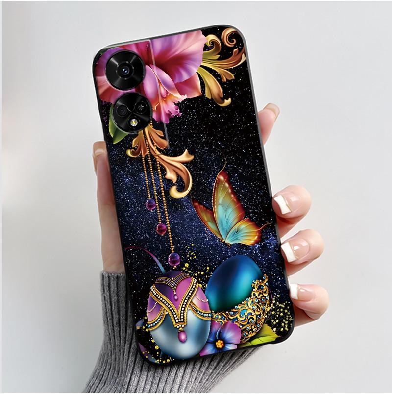 For TCL 50 5G T613K Case Cute Cat Cartoon Astronaut Black Silicone Soft Phone Cover for TCL 50 XE NxtPaper TCL50 50XE 5G Bumper