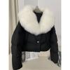 Fur Coat Women Autumn Winter  White Duck Down Jacket Short Coat Warm