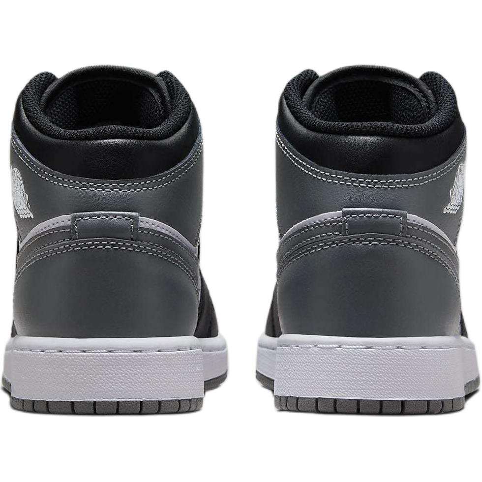 New Jordan Air Jordan 1 Slip-Resistant Cushioning Mid-Top Kids' Running Shoes Black Gray Color Kids' DQ8423-001