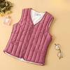 Autumn and Winter Middle-aged Mothers Plus Velvet Warm Cotton  Vest Ladies Vest Lamb Fleece Waistcoat Short