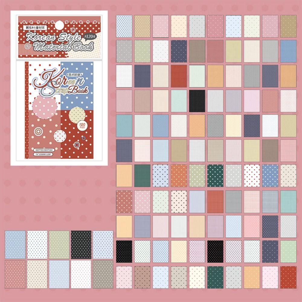 Tear-Off Pages Material Book 120 Sheets Scrapbook Paper Set New Memo Pad Refill Pages DIY Journal