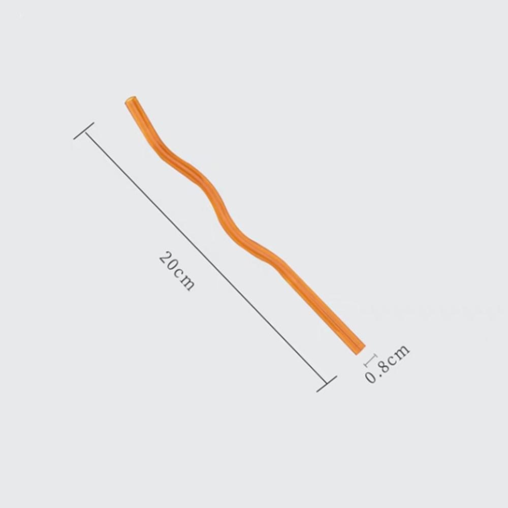 Прозрачные волнистые стеклянные трубочки, смузи, коктейли, посуда для питья, полезные многоразовые соломинки для вечеринок, бара, молока, кофе, кухонные аксессуары