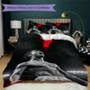 C Ronaldo Pattern Bedding uilt Set uilt Cover Pillowcase Home Decoration Birthday Gift (1 * duvet cover + 2 * pillowcase without core)