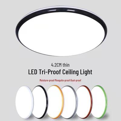 Круглый светодиодный потолочный светильник: Водонепроницаемый, влагостойкий и защищенный от насекомых для ванной комнаты, балкона, кухни, туалета, прихожей, коридора.