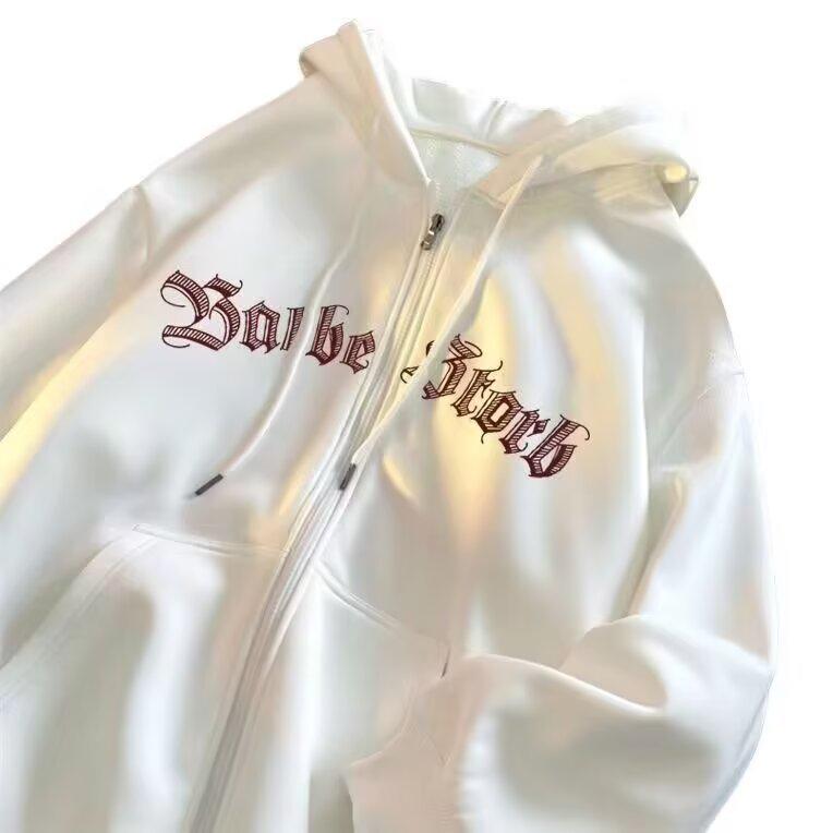 2024 Men's Trendy American Letterman Hoodie - Spring & Autumn Loose Fit Jacket
