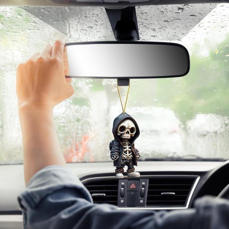Decorative Vintage Acrylic Skull Car Hanger For Fun Halloween Home Accessories