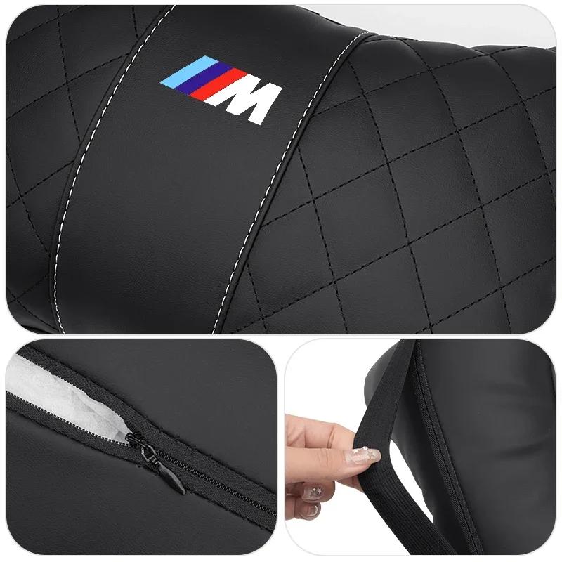 BGLX7 Car Sticker 2025 Hot For BMW Car Logo Headrest Neck Cushion Lumbar Support Memory Foam Pillow For BMW M X1 X3 X5 X6 X7 E30 E90 M